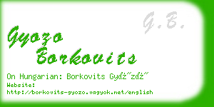 gyozo borkovits business card